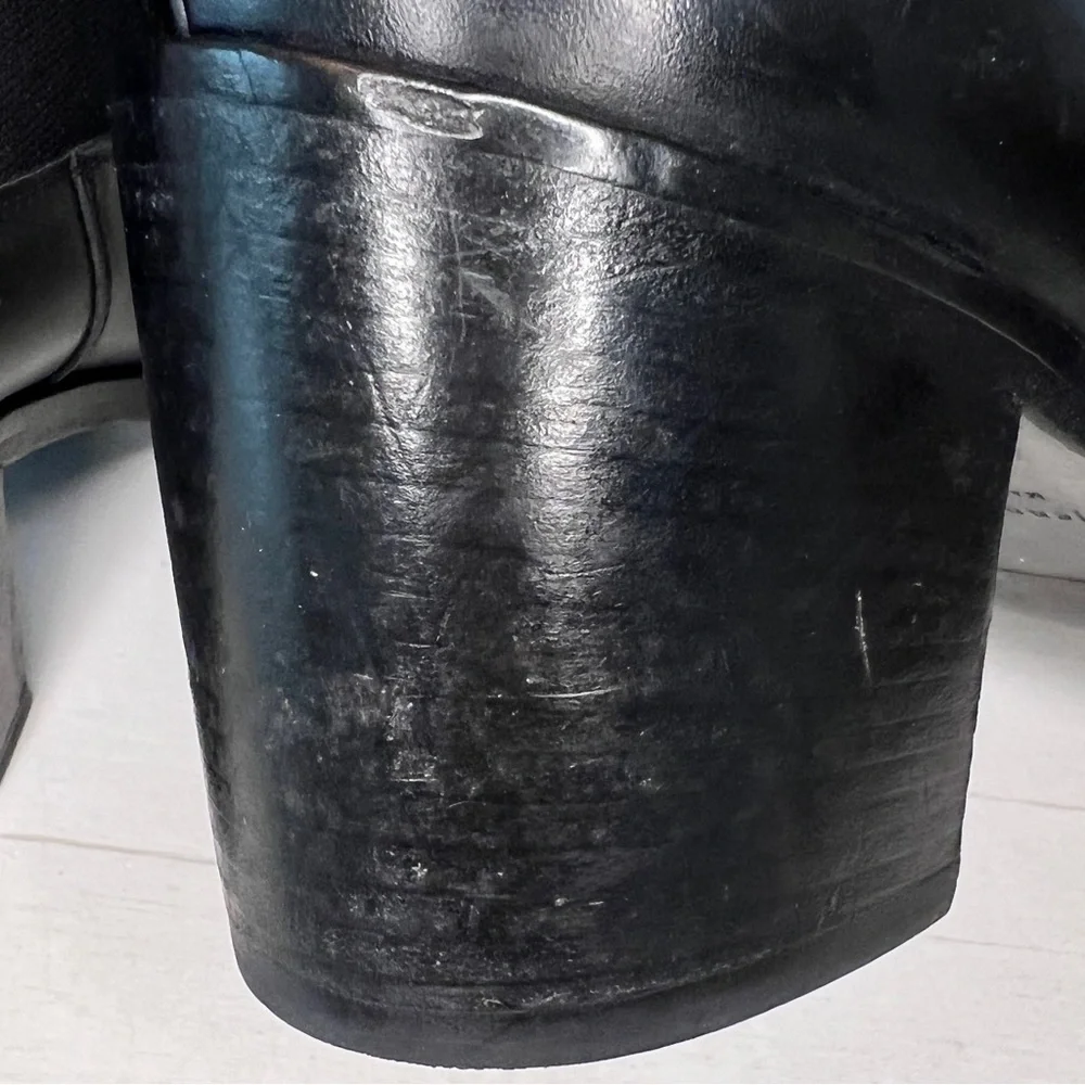 Jenni Kayne Chelsea Black Leather Ankle Heeled Boots